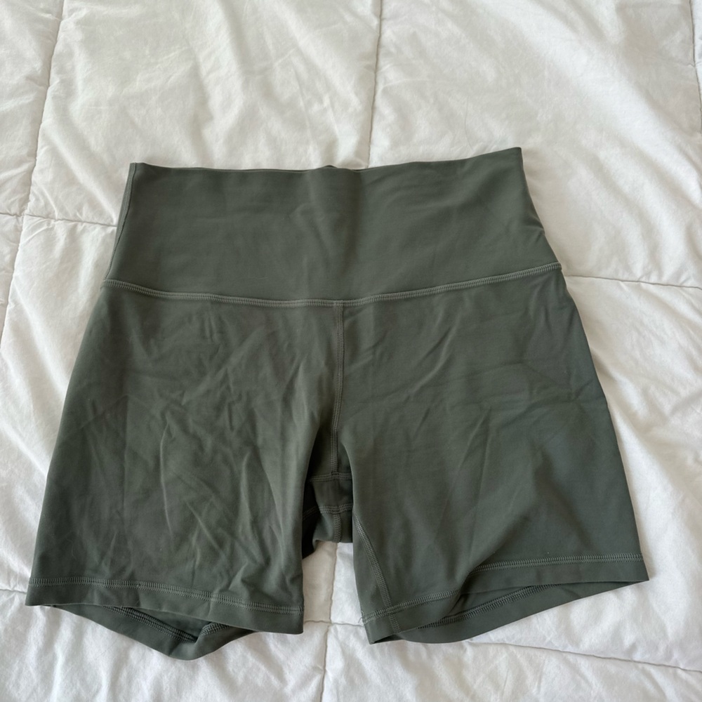 grey sage align shorts 6”